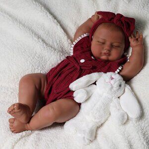Reborn Baby Dolls Black 20 Inch Lifelike Soft Body Realistic Newborn Baby Doll